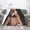 Coperta in flanella orizzontale 280g: Stampa sexy di ragazza anime