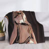 Coperta in flanella orizzontale 280g: Stampa sexy di ragazza anime