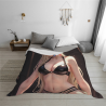 Coperta in flanella orizzontale 280g: Stampa sexy di ragazza anime