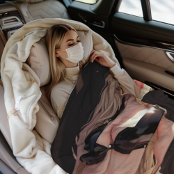 Coperta in flanella orizzontale 280g: Stampa sexy di ragazza anime
