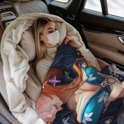 280g Vertical - style Flannel Blanket with Anime Pattern