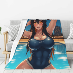 Coperta in Flanella a Tema Ragazza Anime - Okomall