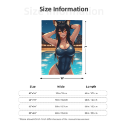 Coperta in Flanella a Tema Ragazza Anime - Okomall