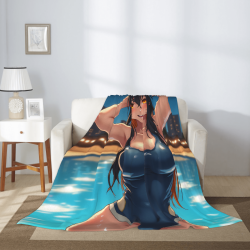 Couette Flanelle Thème Fille Anime - Okomall