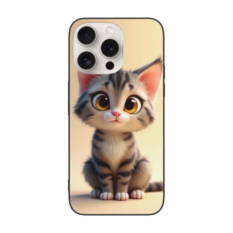 Funda para teléfono con diseño de gato lindo - iPhone 15/15 Pro/15 Pro Max - okomall
