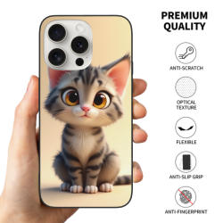 可爱猫咪手机壳 - 苹果15/15 Pro/15 Pro Max - okomall