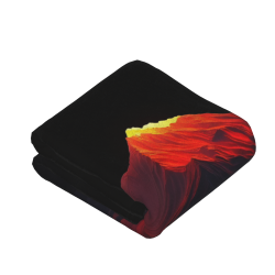 280g Vertical Flannel Blanket with Unique Volcano Printing