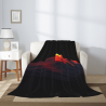 Couverture en flanelle verticale 280g avec impression volcan unique