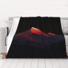 280g Horizontal Single - side Printed Volcano Pattern Flannel Blanket