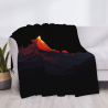 280g horizontale einseitig bedruckte Flanell-Decke mit Vulkan-Muster