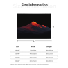 280g Horizontal Single - side Printed Volcano Pattern Flannel Blanket