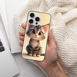 Funda para teléfono con diseño de gato lindo - iPhone 15/15 Pro/15 Pro Max - okomall