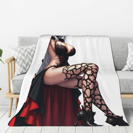 280g vertikale Flanell-Decke mit sexy Anime-Charakterdruck