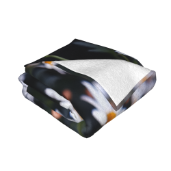 Couverture en flanelle horizontale 280g à motif marguerite