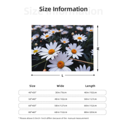 280g Horizontal Daisy Flannel Blanket