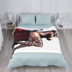Coperta in flanella verticale 280g con stampa di personaggio anime sexy