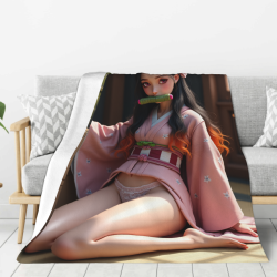 애니메이션 캐릭터 인쇄 280g 수직 플란넬 담요