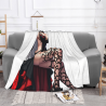 Couverture en flanelle horizontale 280g avec imprimé fille sexy
