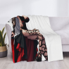 Couverture en flanelle horizontale 280g avec imprimé fille sexy
