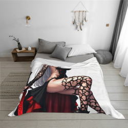 Couverture en flanelle horizontale 280g avec imprimé fille sexy