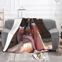280g Einseitig Bedruckte Flanell-Decke (Anime-Kimono-Mädchen-Muster)