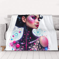 Manta de franela horizontal de 280g (Patrón femenino moderno)