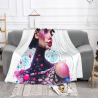 Couverture en flanelle horizontale 280g (Motif féminin tendance)