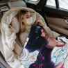 Coperta in flanella orizzontale 280g (Motivo femminile alla moda)