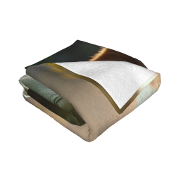 280g Horizontal Adorable Cat and Hulk Pattern Flannel Blanket