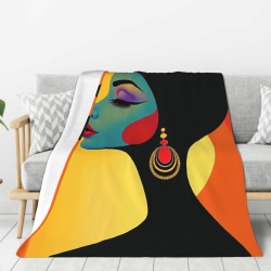 Manta de franela vertical de 280g con estampado de un solo lado, cómoda y cálida