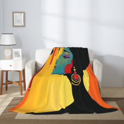 Manta de franela vertical de 280g con estampado de un solo lado, cómoda y cálida