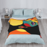 Manta de franela vertical de 280g con estampado de un solo lado, cómoda y cálida