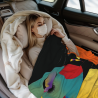Manta de franela vertical de 280g con estampado de un solo lado, cómoda y cálida