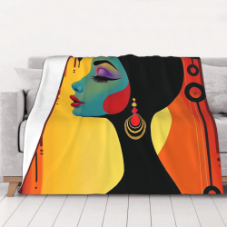 Manta de franela horizontal de 280g con diseño femenino elegante