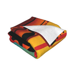 Coperta in flanella orizzontale 280g con motivo femminile elegante