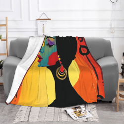 Coperta in flanella orizzontale 280g con motivo femminile elegante