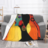 Couverture en flanelle horizontale 280g avec motif féminin élégant