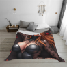 280g horizontale Flanell-Decke: Anime-Schönheitsmuster