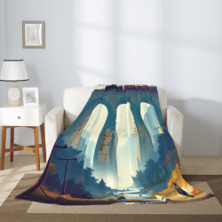 Couette en flanelle verticale de 280g, impression à une seule face, largeur totale - Un choix pour le confort et la chaleur