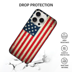 Чехол для iPhone 15/15 Pro/15 Pro Max с американским флагом - okomall