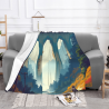 280g horizontale Flanell-Decke mit einseitigem Druck, Brückenlandschaft-Muster