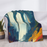 280g horizontale Flanell-Decke mit einseitigem Druck, Brückenlandschaft-Muster