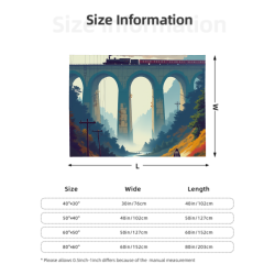 280g horizontale Flanell-Decke mit einseitigem Druck, Brückenlandschaft-Muster