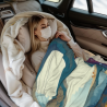 Coperta in Flanella da 280g con Stampa su un Solo Lato con Motivo Paesaggio di Ponte