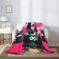Manta de franela vertical de 280g, estampado personalizado de anime