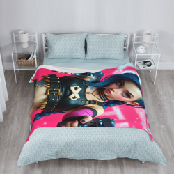 Manta de franela vertical de 280g, estampado personalizado de anime