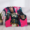 Manta de Flanela Horizontal de 280g con un Estilizado Patrón de Chica Anime