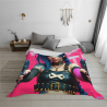 Manta de Flanela Horizontal de 280g con un Estilizado Patrón de Chica Anime