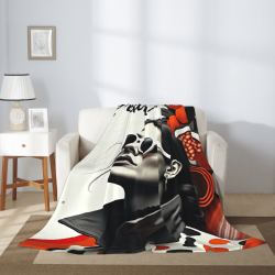 بطانية فلانيل عمودية 280 جرام بتصميم عصري