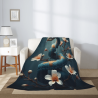 280g vertikale Flanelldecke mit Schlangen- und Blumenmuster
